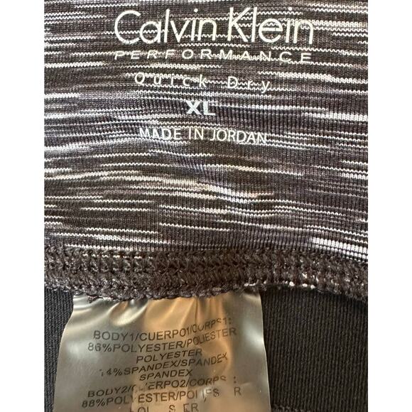 2/$15 Calvin Klein Performance Quick Dry Leggings Gray Heather Cropped Size XL - Picture 11 of 13